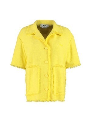 MSGM Cotton Blend Tweed Jacket