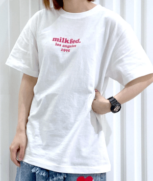 MILKFED. HEART COOPER S/S TEE SAPPORO