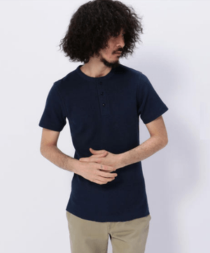 AVIREX THERMAL HENRY NECK T-SHIRT
