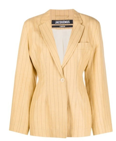 JACQUEMUS ストライプ ノッチドラペル ジャケット