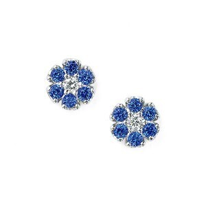 Ponte Vecchio K18WGサファイア/ダイヤモンドピアス[9月] | Ponte Vecchio Online Shop