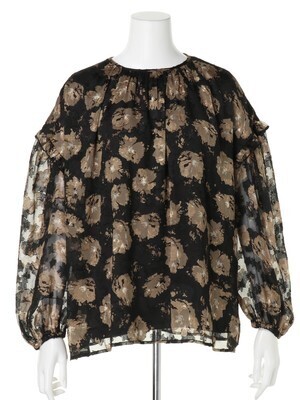 LADYMADE フラワードビードロップショルダーBL
