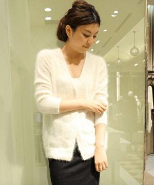 Spick & Span アンゴラシャギーカーディガン
