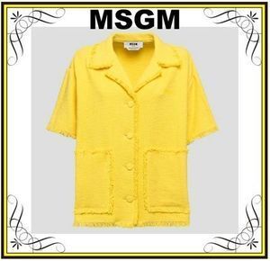 MSGM 【MSGM】ソリッドカラーツイードシャツ (MSGM/ブラウス・シャツ) 3042MDE109X 217306-06【BUYMA】