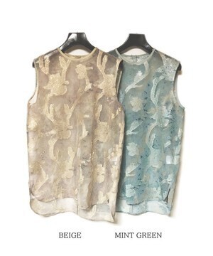 EBONY T-02 Iris Cut jacquard tops