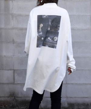 antiqua バックプリントロンT ロンT レディース トップス 長袖 綿・oa-00002