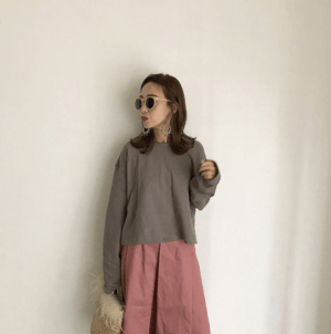 mite Aラインビッグシルエットスウェット
