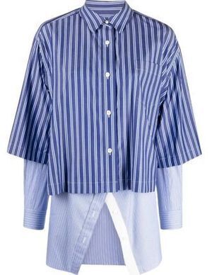 Sacai レディース Sacai サカイ ストライプ レイヤードシャツ (sacai/ブラウス・シャツ) 69379025【BUYMA】