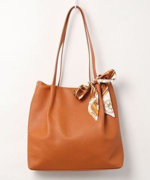 SAC Sactave スカーフ付きレザートートトートバッグ