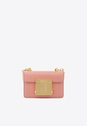 TOM FORD BAGUETTE CHAIN SHOULDER BAG IN GRAINED LEATHER