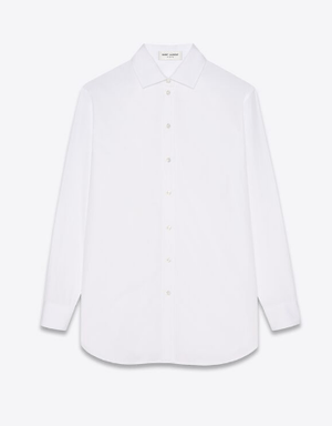SAINT LAURENT オーバーサイズシャツ（コットンポプリン）