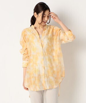 fredy repit ニジミプリントバックリボンシャツ