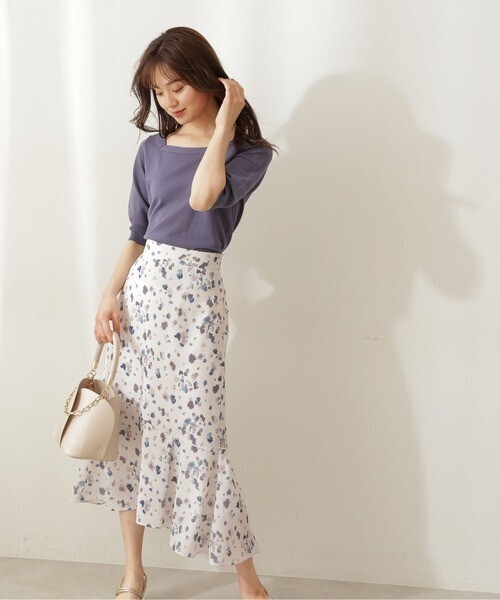 PROPORTION BODY DRESSING バックレースアップスクエアニット