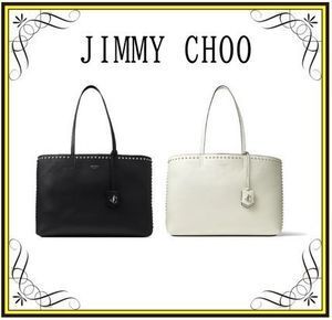 JIMMY CHOO 【JIMMYCHOO】パールスタッズ付き トートバッグ (Jimmy Choo/トートバッグ) NINE2FIVEEWQQA【BUYMA】