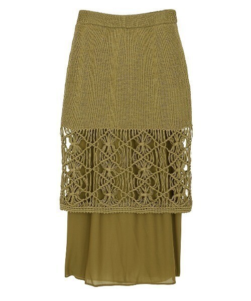 AMERI MEDI MAKURAME KNIT SKIRT