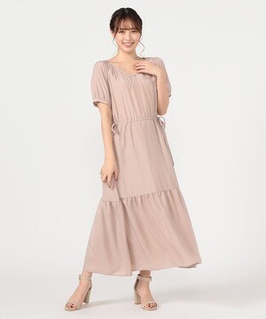 LAISSE PASSE カシュクールティアードワンピース
