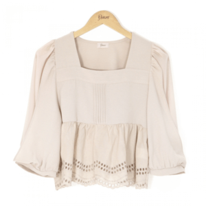 flower drop lace blouse