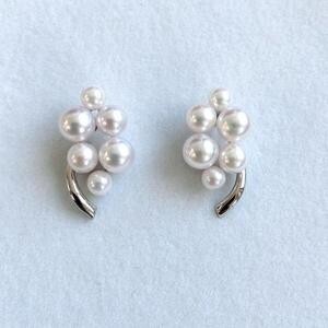 qikara éclat PTアコヤ真珠ピアス