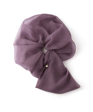 ANEMONE 揺らめくシフォンのアンバランスビッグシュシュ