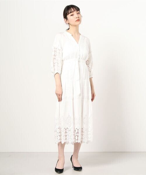 GRACE CONTINENTAL レース切替ワンピース