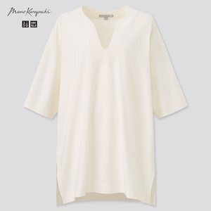 UNIQLO Uniqlo and Mame Kurogouchi　エアリズムコットンオーバーサイズT（5分袖）