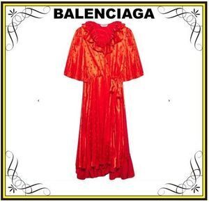 Balenciaga 【BALENCIAGA】ラッフル ラップドレス ワンピース (BALENCIAGA/ワンピース) 658873TKO41【BUYMA】