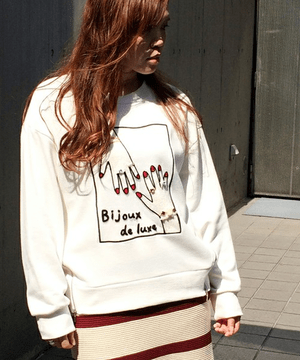Supreme.La.La. ジュエリー刺繍裏毛トップス
