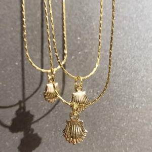 mico gold shell necklace