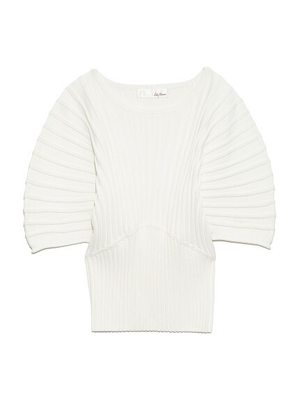 Lily Brown プリーツニットトップス