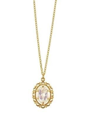 VERITE K18YGブルームーンストーンネックレス