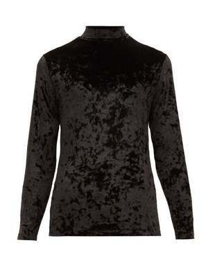 MAISON MARGIELA ハイネックベルベットトップ