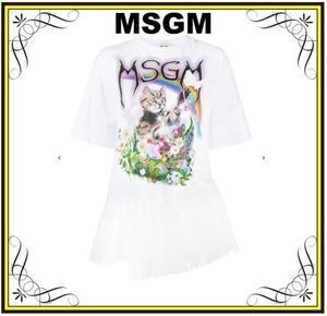 MSGM 【MSGM】チュールトリム Tシャツ (MSGM/Tシャツ・カットソー) 3041MDM7721729801【BUYMA】