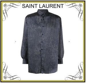 SAINT LAURENT 【Saint Laurent】ドットシルクサテンのウエスタンシャツ (Saint Laurent/シャツ) 642421Y2C28【BUYMA】