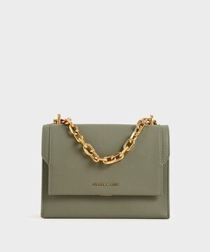 CHARLES & KEITH Chain Handle Evening Bag