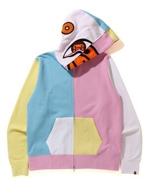 A BATHING APE MILO SHARK FULL ZIP HOODIE M