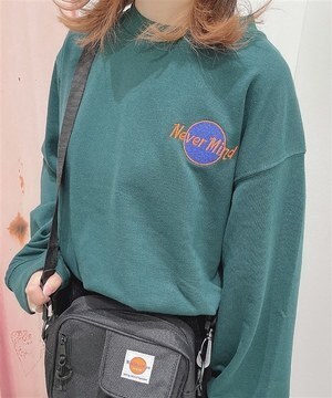 WEGO サークルロゴ刺繍プルオーバースウェット