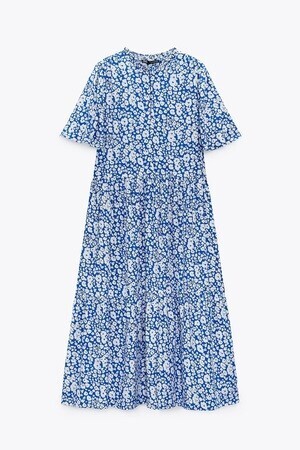 ZARA 【ZARA】フラワープリント ワンピース
