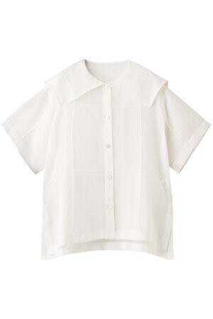 LE CIEL BLEU Organza Big Collar Shirt