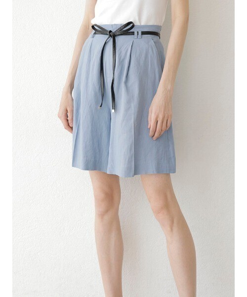 TONAL レザーベルトショートパンツ