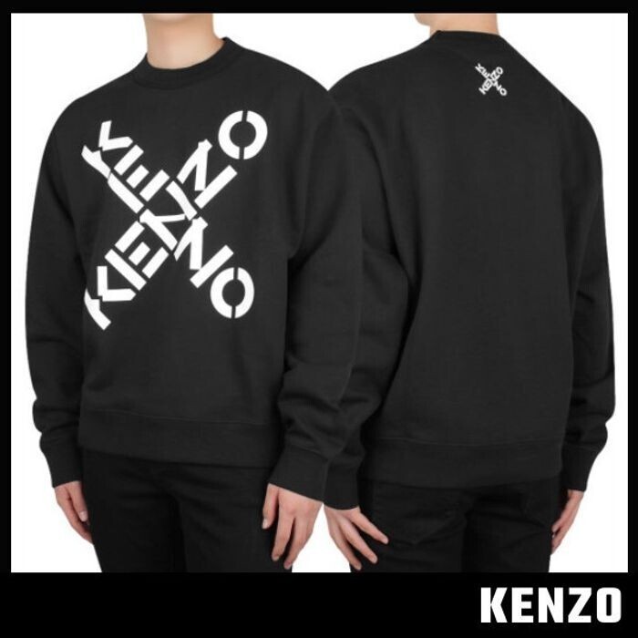 KENZO SWEATSHIRTS クロス ロゴ スウェットシャツ ケンゾー