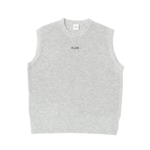 KLON KLON KNIT RIB-VEST LOGO MOTTLED GRAY（S/M）