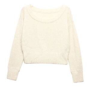 LADYMADE ナイロンブークレショートニットプルオーバー
