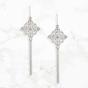 Grosse Glace Crystal Snow ロングピアス プラチナ