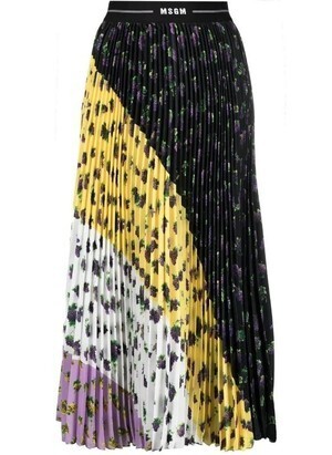 MSGM ロゴウエスト プリーツスカート
