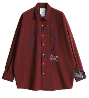 SHAREEF 'BARBED WIRE'emb. L/S SHIRTS