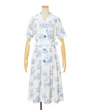 an another angelus ピクニックトワル柄シャツワンピース