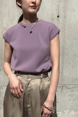&g’aime Milan rib french sleeve knit (986-68011)