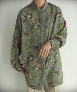 antiqua ペイズリーシャツ シャツ レディース 長袖 秋冬・pk-00638