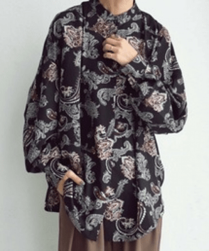 antiqua ペイズリー柄シャツ シャツ レディース 長袖 柄・pk-00657