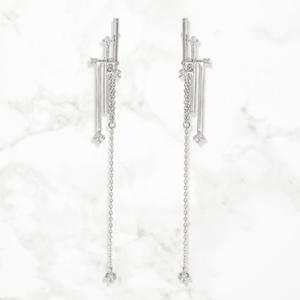 Grosse Glace Starlight 2way ピアス／プラチナ